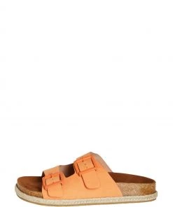 M&Co Red Double Buckle Sandals