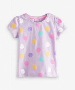 M&Co Lilac Purple Spot T-Shirt