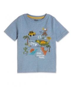M&Co Blue Marl Dino Adventure T-Shirt -M&Co Sales Shop unnamed file 183