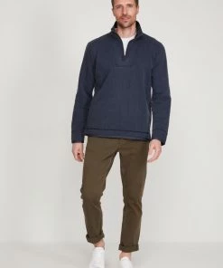 M&Co Blue Half Zip Sweatshirt
