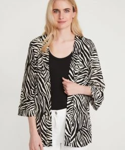 M&Co Black Zebra Print Kimono