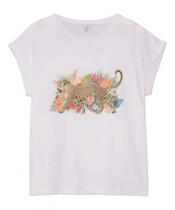 M&Co White Leopard Logo T-Shirt -M&Co Sales Shop unnamed file 1911