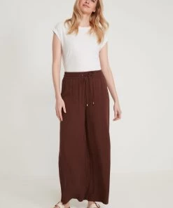 M&Co Brown Linen Wide Leg Trousers -M&Co Sales Shop unnamed file 1914 scaled