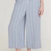 M&Co Blue Crinkle Culotte Trousers