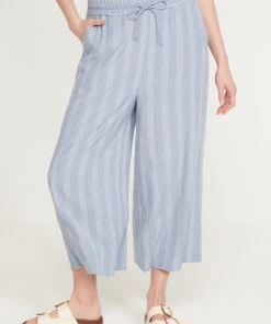 M&Co Blue Crinkle Culotte Trousers -M&Co Sales Shop unnamed file 1922 scaled