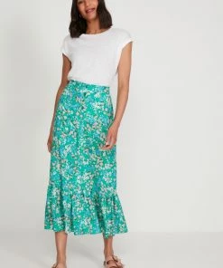 M&Co Green Floral Button Midi Skirt -M&Co Sales Shop unnamed file 1927 scaled