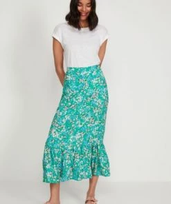 M&Co Green Floral Button Midi Skirt -M&Co Sales Shop unnamed file 1929