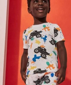 M&Co White Truck Splatter T-Shirt