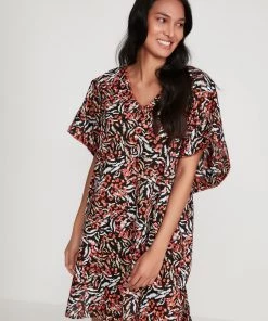 M&Co Orange Animal Markings Kaftan