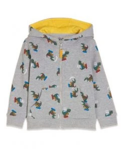 M&Co Grey Dinosaur Skateboard Hoodie -M&Co Sales Shop unnamed file 1943