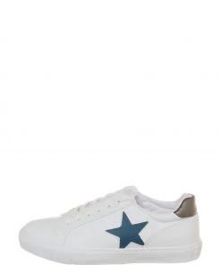 M&Co White PU Star Trainers