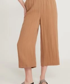 M&Co Brown Crinkle Culotte Trousers