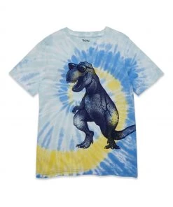 M&Co Blue Tie Dye Dinosaur T-Shirt