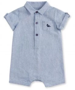 M&Co Blue Shirt Romper