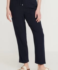 M&Co Blue Linen Jogger Trousers