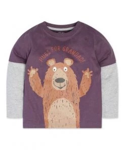 M&Co Purple Hugs For Grandad Bear T-Shirt -M&Co Sales Shop unnamed file 203