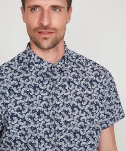 M&Co Blue Fan Print Shirt -M&Co Sales Shop unnamed file 2032 scaled
