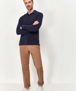 M&Co Blue Long Sleeve Polo Top -M&Co Sales Shop unnamed file 2044 scaled