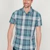 M&Co Teal Check Shirt