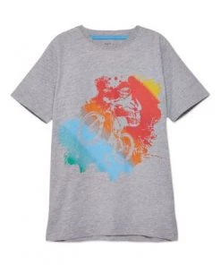 M&Co Blue Short Sleeve Camo Splice T-Shirt -M&Co Sales Shop unnamed file 206