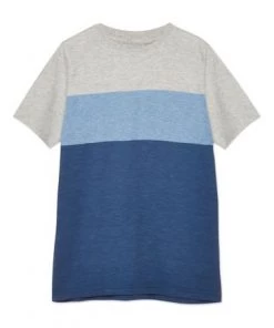 M&Co Blue Short Sleeve Stripe T-Shirt -M&Co Sales Shop unnamed file 209