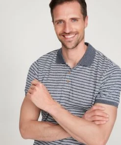 M&Co Grey Stripe Polo Shirt -M&Co Sales Shop unnamed file 2090 scaled