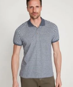 M&Co Grey Stripe Polo Shirt -M&Co Sales Shop unnamed file 2091