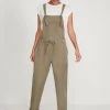 M&Co Green Tie Waist Tencel Dungarees
