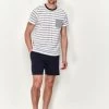 M&Co MCo Grey Short Sleeve Striped Pyjama Set
