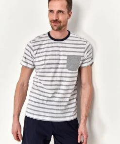 M&Co MCo Grey Short Sleeve Striped Pyjama Set -M&Co Sales Shop unnamed file 2118 scaled