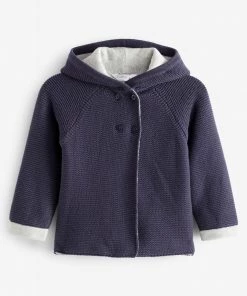 M&Co Blue Hooded Coatigan