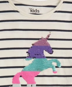 M&Co Cream OG Striped Unicorn Flip T-Shirt -M&Co Sales Shop unnamed file 213 scaled