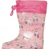 M&Co Pink Unicorn Toggle Wellies