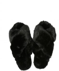 M&Co Black Faux Fur Sliders -M&Co Sales Shop unnamed file 2139 scaled