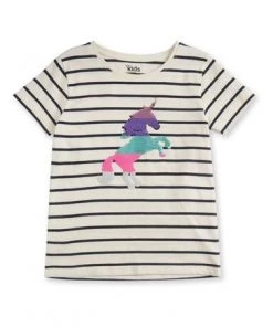 M&Co Cream OG Striped Unicorn Flip T-Shirt -M&Co Sales Shop unnamed file 214