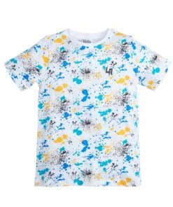 M&Co White Splatter Print T-Shirt