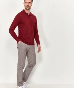 M&Co Red Long Sleeve Polo Top -M&Co Sales Shop unnamed file 2153 scaled
