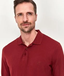 M&Co Red Long Sleeve Polo Top -M&Co Sales Shop unnamed file 2154 scaled