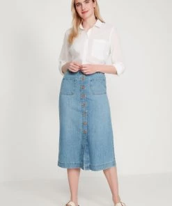 M&Co Blue Denim Button Through Midi Skirt -M&Co Sales Shop unnamed file 2191 scaled