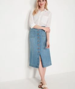 M&Co Blue Denim Button Through Midi Skirt -M&Co Sales Shop unnamed file 2192 scaled