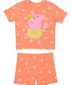 M&Co Pink Peppa Sunsafe Swimsuits 2Pc