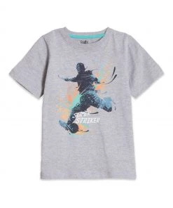 M&Co Grey Football T-Shirt