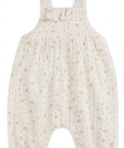 M&Co Ivory Floral Dungarees