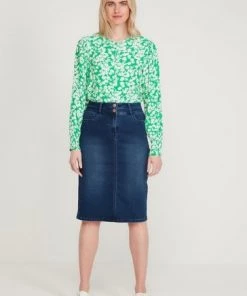 M&Co Blue Lift And Shape Midi Skirt -M&Co Sales Shop unnamed file 2259