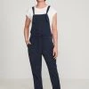 M&Co Petite Blue Tencel Dungarees