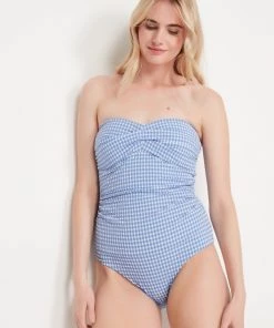 M&Co Blue Gingham Twist Front Swimsuit -M&Co Sales Shop unnamed file 2267 scaled