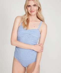 M&Co Blue Gingham Twist Front Swimsuit -M&Co Sales Shop unnamed file 2268 scaled