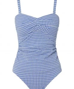 M&Co Blue Gingham Twist Front Swimsuit -M&Co Sales Shop unnamed file 2269 scaled