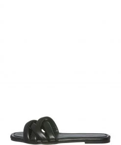M&Co Black Crossed Strap Sandals