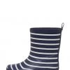 M&Co Navy Blue Stripe Wellies